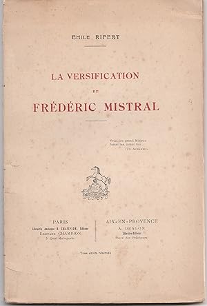 La versification de Frédéric Mistral