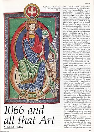 Bild des Verkufers fr 1066 and All that Art. An original article from History Today, 1984. zum Verkauf von Cosmo Books