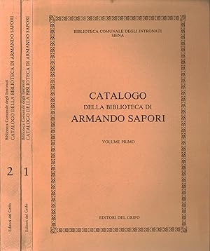 Seller image for Catalogo della biblioteca di Armando Sapori (2 Volumi) for sale by Di Mano in Mano Soc. Coop