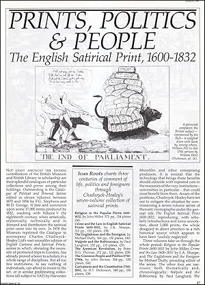 Immagine del venditore per Prints, Politics and People: The English Satirical Print, 1600-1832. An original article from History Today, 1987. venduto da Cosmo Books