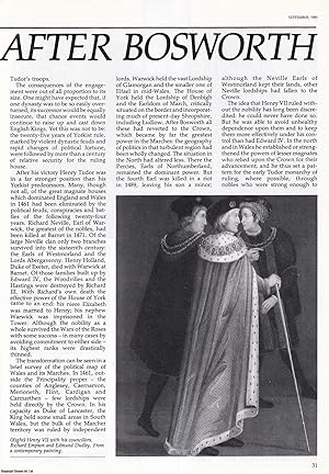 Imagen del vendedor de English Politics after Bosworth. An original article from History Today, 1985. a la venta por Cosmo Books