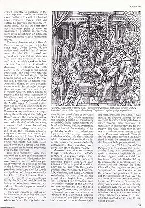 Seller image for Whatever Happened to the English Reformation? An original article from History Today, 1987. for sale by Cosmo Books