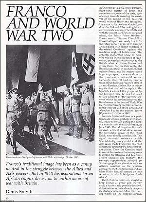 Image du vendeur pour Franco and the Second World War. An original article from History Today, 1985. mis en vente par Cosmo Books