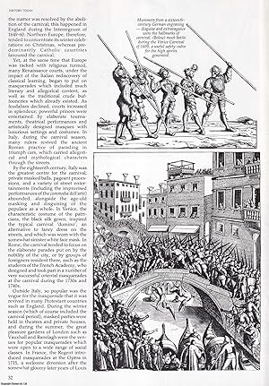 Imagen del vendedor de The Old and New Worlds of Mardi Gras. An original article from History Today, 1986. a la venta por Cosmo Books