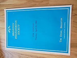 Immagine del venditore per Brighton Philharmonic Society, 44th Season - Programme - The Dome, Brighton, Sunday April 10th 1969 - Amadeus String Quartet venduto da El Pinarillo Books