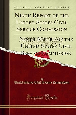 Imagen del vendedor de Ninth Report of the United States Civil Service Commission (Classic Reprint) a la venta por Forgotten Books