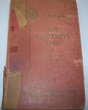 The Attorneys List, Fifty Fourth Year, January 1950