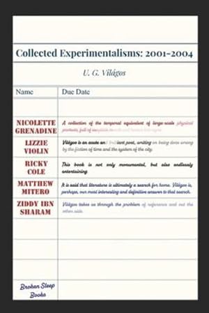 Image du vendeur pour Collected Experimentalisms: 2001-2004 [Soft Cover ] mis en vente par booksXpress