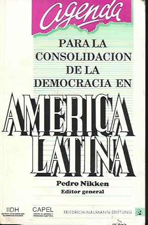 Imagen del vendedor de Agenda para la consolidacin de la democracia en Amrica Latina a la venta por Black Rock Books