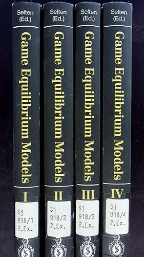 Bild des Verkufers fr Game Equilibrium Models. Vol. I-IV. zum Verkauf von Antiquariat Bookfarm