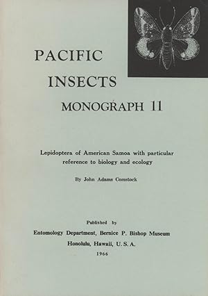 Imagen del vendedor de Lepidoptera of American Samoa with particular reference to biology and ecology. a la venta por Andrew Isles Natural History Books