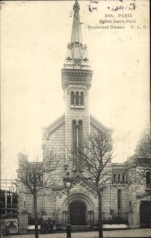 Seller image for Ansichtskarte / Postkarte Paris XVIII Montmartre, glise Saint Paul, Boulevard Ornano for sale by akpool GmbH