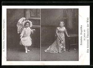 Bild des Verkufers fr Ansichtskarte Frulein Angelika, 18 Jahre alt, Die kleinste Tnzerin der Welt, Liliputanerin zum Verkauf von Bartko-Reher