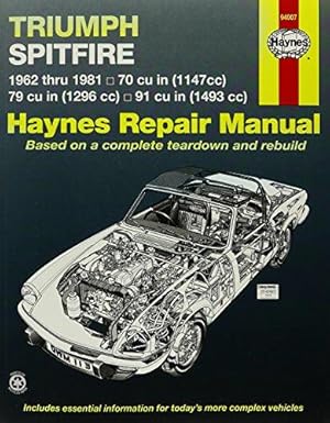 Seller image for Triumph Spitfire Mk.1, 2, 3, 4 & 1500 1962-81 Owner's Workshop Manual (Service & repair manuals) for sale by WeBuyBooks