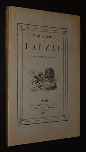 Seller image for A la recherche de Balzac for sale by Abraxas-libris