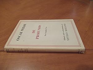 Seller image for De Profundis, The Complete Text; Being The First Complete And Accurate Version Of 'Epistola: In Carcere Et Vinculis' The Last Prose Work In English Of Oscar Wilde; With An Introduction By Vyvyan Holland for sale by Arroyo Seco Books, Pasadena, Member IOBA