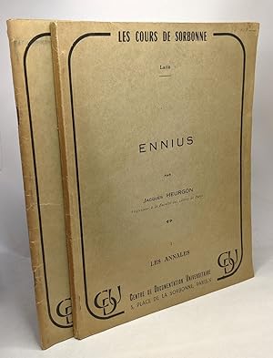 Ennius - Latin --- TOME I Les annales + TOME II Fragments tragiques - Les cours de Sorbonne
