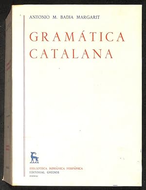 Seller image for Gramtica Catalana (Tomo I) for sale by Els llibres de la Vallrovira