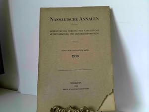 Nassauische Annalen 1938, Band 58. Jahrbuch des Vereins für Nassauische Altertumskunde und Geschi...