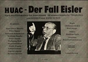 HUAC - Der Fall Eisler. Nach den Protokollen des Ausschusses für unamerikanische Tätigkeiten von ...