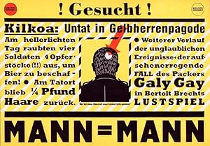 Mann = Mann (Mann ist Mann). Lustspiel von Bertolt Brecht.