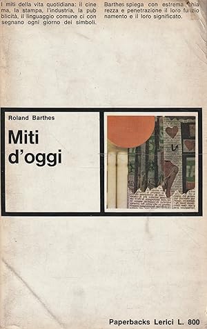 Seller image for Miti d'oggi for sale by Messinissa libri