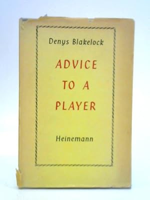 Seller image for Advice to a Player: Letters to a Young Actor for sale by World of Rare Books