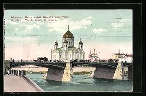 Ansichtskarte Moscou, Vue du Temple du Sauveur