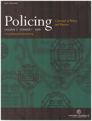 Seller image for POLICING A Journal of Policy and Practice Volume 3 Number 1 2009 for sale by Loretta Lay Books