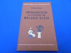 Immagine del venditore per Introduction  l'oeuvre de Mlanie Klein venduto da Emmanuelle Morin