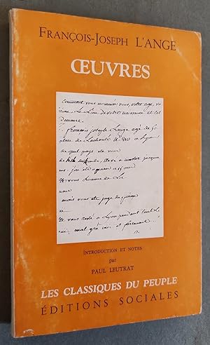 Bild des Verkufers fr Oeuvres. Introduction de Paul Leutrat. zum Verkauf von Librairie Pique-Puces