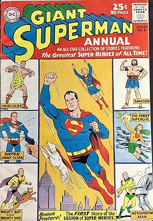 Seller image for GIANT SUPERMAN ANNUAL No. 6 (80 pg. Giant) Dec. 1962 for sale by OUTSIDER ENTERPRISES