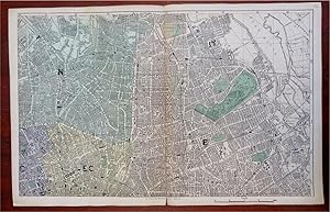 Northeast London Victoria Park Dalston Stepney Islington 1881 Bacon & Waller map