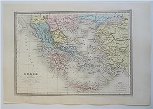 Ancient Greece Greek City States Athens Corinth Sparta 1870 Sarrazin map