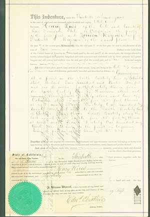 Deed for land between Henry Russ and Louisa and Frederick Wegener, both of San Francisco, 1880