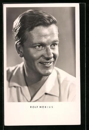 Bild des Verkufers fr Ansichtskarte Schauspieler Rolf Mbius im weissen Hemd zum Verkauf von Bartko-Reher