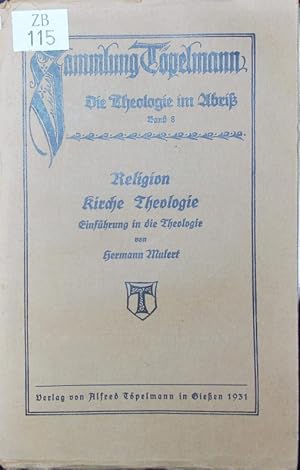 Bild des Verkufers fr Religion - Kirche - Theologie. Einfhrung in die Theologie. zum Verkauf von Antiquariat Bookfarm