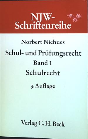 Bild des Verkufers fr Schul- und Prfungsrecht : Schulrecht Bd. 1 zum Verkauf von books4less (Versandantiquariat Petra Gros GmbH & Co. KG)