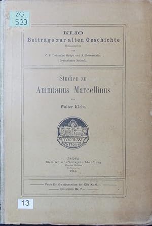 Bild des Verkufers fr Studien zu Ammianus Marcellinus. zum Verkauf von Antiquariat Bookfarm