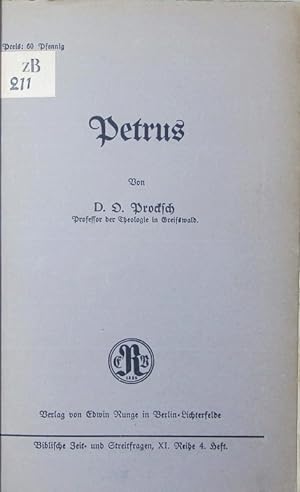 Bild des Verkufers fr Petrus. zum Verkauf von Antiquariat Bookfarm