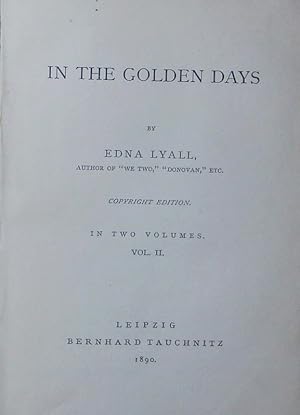 Seller image for In the golden days, 2. for sale by Antiquariat Bookfarm