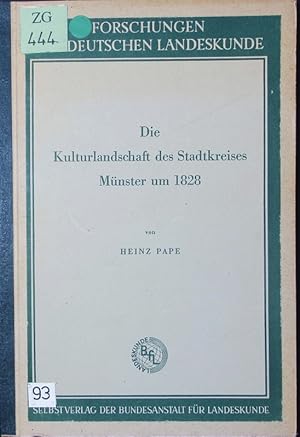 Bild des Verkufers fr Die Kulturlandschaft des Stadtkreises Mnster um 1828 auf Grund der Katasterunterlagen. zum Verkauf von Antiquariat Bookfarm