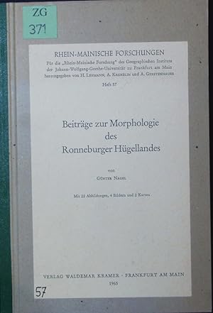 Bild des Verkufers fr Beitrge zur Morphologie des Ronneburger Hgellandes. zum Verkauf von Antiquariat Bookfarm