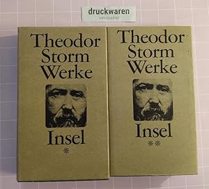 Seller image for Theodor Storm Werke. Mit einem Essay von Thomas Mann, Bd. 1 u. 2 [2 Bcher, komplett]. Bd. 1: Gedichte. Mrchen und unheimliche Geschichten. Novellen / Bd. 2: Novellen. Prosa. Anhang. for sale by Druckwaren Antiquariat