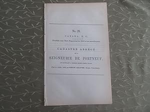 Cadastre abrégé #28 de la Seigneurie de Portneuf appartenant à George Burns Symes, Écuyer, procéd...