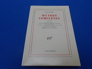 Oeuvres complètes Tome IV