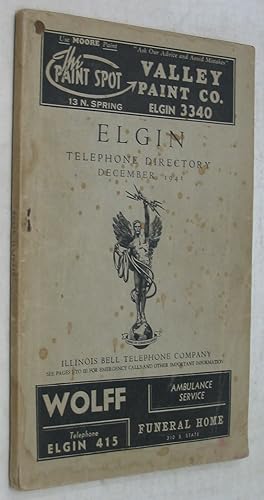 Bild des Verkufers fr Elgin Telephone Directory, December 1941 zum Verkauf von Powell's Bookstores Chicago, ABAA