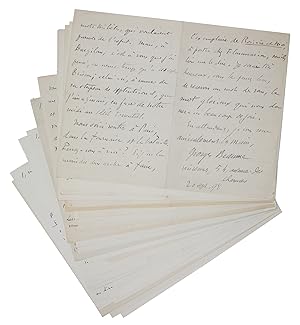 22 autograph letters signed. Together with 3 autograph notes signed and one autograph note on let...