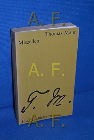 Imagen del vendedor de Miszellen (Moderne Klassiker;Fischer Bucherei) a la venta por Redux Books