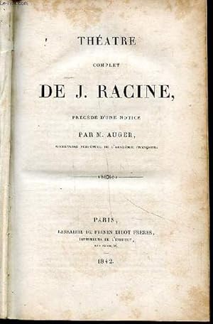 Bild des Verkufers fr Thtre complet de Racine prcd d'une notice zum Verkauf von Le-Livre